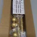 GXOACKJ 2 Pack Gold Curtain Rods for windows 32 to 48 inch, 5/8 inch Splicing Heavy Duty Metal Curtain Rod Set with Brackets