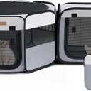 Lekereise Portable Cat Playpen, 61" 19" Cat Playpen, 2-in-1 Dog Playpen Indoor Outdoor for Cats, Puppies and Small Pets, Independently Usable, with a Carry Bag