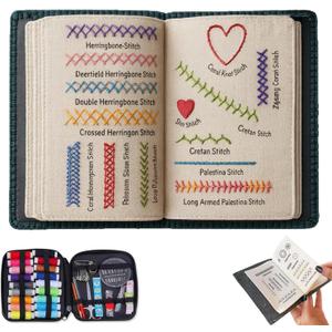 The Ultimate Embroidery Learning Book,Embroidery Stitch Book Kit,Embroidery Kit for Beginners,DIY Embroidery Stitch Books Kit with Multiple Sewing Kit, 106 Pattern for DIY and Sew Enthusiast