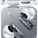 Nothing Ear (3) Wireless Earbuds Super Mic 45dB Hybrid Active Noise Cancelling Bluetooth Headphones Hi-Res 6 Mics, 12mm Dynamic Bass Boost, Dual Connect ANC Sport Ear Buds for iPhone Android, White (Small)