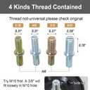 6 Inch Bed Legs for Adjustable Bed Replacement Parts, Bed Frame Support Legs 4 Kinds Thread Contained, Set of 6