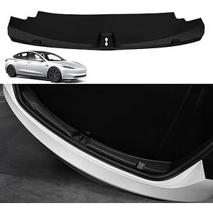 BASENOR 2026 2025 2024 Tesla Model 3 Highland Rear Bumper Guard Protector TPE Trunk Bumper Sill Cover [Proprietary Design] Model 3 Highland Interior Accessories