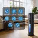 Humidifiers for Bedroom Large Room with 7L/1.85Gal Large Humidifier, Smart App & Remote Control, 4 Mist Levels Large Room Humidifiers for Home Midnight