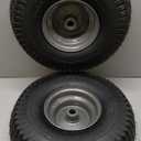 (2 Pack) WEIZE 15x6.00-6 Tire and Wheel Assembly, Replacement Riding Lawn Mower Front Tires, Compatible with Craftsman Riding Lawn Mowers, 3" centered Hub, 3/4" Bushing (Gray)