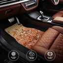 4-Piece Autumn-Hued Floral Car Floor Mats Universal Vehicle Front Rear Carpets for Truck SUV Van Sedans (Flower Plants)