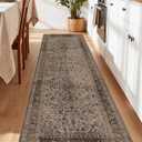 LUMI Anti Fatigue Cushioned Kitchen Mat for Floor, Non-Slip Comfort PVC Padded Runner Rug with Faux Leather Surface for Desk Office, Sink, Laundry, 24"x59"