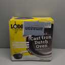 Lodge 9 Quart Pre-Seasoned Cast Iron Dutch Oven - Wire Bail Handle for Easy Transfer - Use in the Oven, on the Stove, on the Grill or over the Campfire + Parchment Paper Dutch Oven Liners 7 x 5 x 1