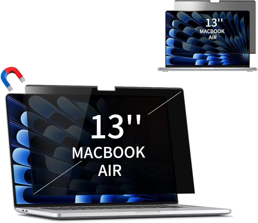Seorsok Magnetic Privacy Screen for MacBook Air 13 Inch(2018-2021, M1),Removable Privacy Filter Matte Anti Glare Blue Light Protector, Privacy Screen Anti Peeping for Mac Laptop Computer
