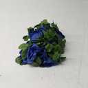 2 Pack (16FT) Artificial Rose Vine Fake Flowers Garland Hanging Silk Rose Ivy Plants Vine for Father's Day,Wedding Arch Party Garden Home Aesthetic Art Dcor (Royal Blue)