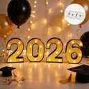 2026 Graduation Decorations Prom Decorations 2026 Black And Gold Graduation Decorations 2026 Light Up Letters 2026 Numbers For Graduation, 8.86 x 6.69 inches