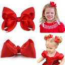 CLLOT 4.5" Hair Bows Alligator Clips Grosgrain Ribbon Girls Bows Hair Accessories for Girls Toddlers Kids and Teens