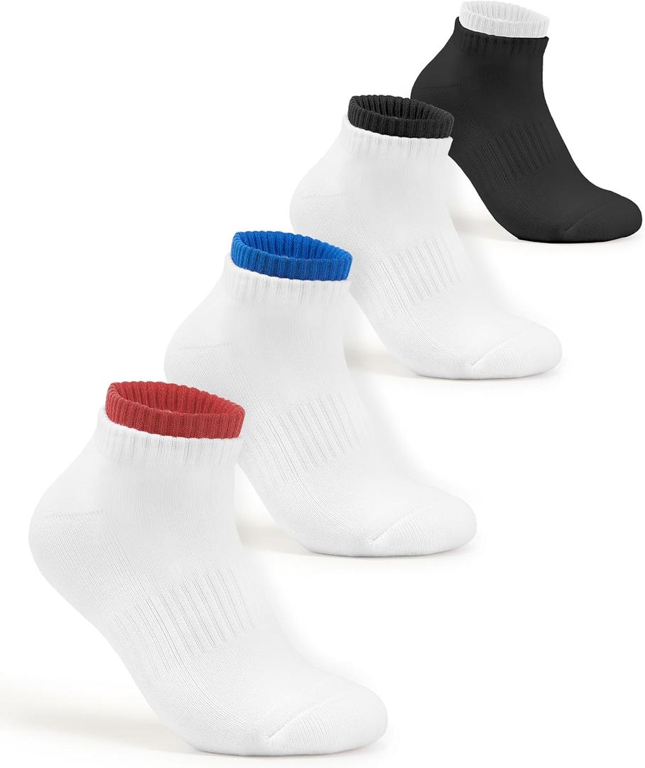 AugRing Women’s Ankle Socks Athletic Running No Show Low Cut Sports Socks For Men and Women Size 5-11 (US, Alpha, One Size, Regular, Regular, B-Multicolor-Non-Cushioned)