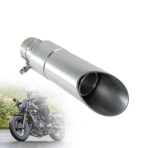 GP318B Steel Exhaust Muffler Pipe - Compatible with 2017-2021 Honda Rebel CMX500, 9-Inch Clamp-On Silver Muffler, Aggressive Sound, Direct Fit Replacement