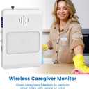 Bed Sensor Pad & Pager for Elderly Dementia Patients Caregiver Bed Alarm with 32" x 13" Motion Sensor Pad Fall Prevention for Elderly (Bed Pad)