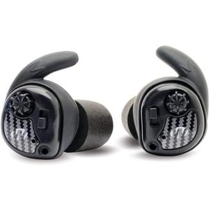 Walker's Silencer Wireless NRR25dB Electronic Sound Suppression Hearing Protection Earbuds for Shooting, Black