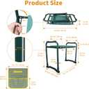 Garden Kneeler and Seat, Foldable Garden Stool with Handles, Heavy Duty All Metal Frame, Gardening Kneeling Bench Workseat w/Tool Pouch for Women Men Seniors, Weeding&Planting, Gardening Gift, 14x10 inch