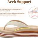 RockDove Womens Vista Platform Flip Flops Stylish Sandals | Wedge, Non-Slip, Cushioned, Open Toe, Waterproof, Indoor/Outdoor Sole, Beach Vacation, Comfortable, Skin-Friendly, Gift