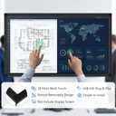 32 Inch Infrared Touch Screen Frame, 20 Point Interactive IR Touch Panel Overlay, Plug & Play Aluminum Black IR Touchframe for Digital Signage & Kiosk