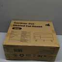 26'' XL Collapsible Heated Cat House - Metal Frame, 100% Insulated Waterproof Outdoor Stray Cat Shelter with Heating Pad & Escape Door, Adjustable Heat & Timer, Warm Shelter for Cats, Grey