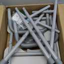 DMI Drop Arm Portable Toilet Commode, Extra-Wide Seat, 500 Pound Weight Capacity, Bucket with Lid Included, Adjustable Legs, Elderly Assistance Products, Grey