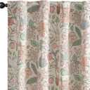 Vangao Pink Nursery Curtains for Girls Room Floral Blackout Curtains 63 Inch Length Farmhouse Drapes for Bedroom Room Darkening Flower Patterned Window Treatment for Kids Set of 2