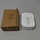 Geevon Small Digital Atomic Alarm Clock for Bedroom, Portable Battery Operated Travel Desk Clock for Heavy Sleepers, with 10s Backlight, Temperature, 3 Inch Display, White