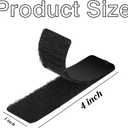 Hook and Loop Tape Sticky, 20 Sets, Black