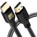 PowerBear 4K HDMI Cable 6 ft | High Speed, Braided Nylon & Gold Connectors, 4K @ 60Hz, Ultra HD, 2K, 1080P, ARC & CL3 Rated | for Laptop, Monitor, PS5, PS4, Xbox One, Fire TV, Apple TV & More