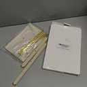 2 Tier Necklace Bracelet Holder Stand, Multi-Use Jewelry Display Organizer with Metal Tray, Velvet T-Bar Metal Necklace Organizer Stand, Jewelry Hanger Tower Rack for Men Women (Gold 15" Tall)