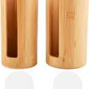 2 Pack Mason Jar Lid Organizer, Bamboo Vertical Storage Holder for Home Kitchen Organization & Tumbler Lids, Wooden Storage Accessories for Mason/Canning/Bamboo Lids(Wide & Regular Mouth)
