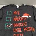 Nice Naughty Innocent Until Proven Guilty Christmas List Long Sleeve T-Shirt, S