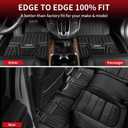 LASFIT Floor Mats for Honda CR-V 2026 2025 2024 2023 (Gasoline & Hybrid & e:FCEV), All Weather TPE Custom Fit Anti-Slip Pet Friendly Car Liners, 1st & 2nd Row Black