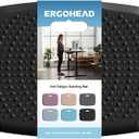 Anti Fatigue Kitchen Floor Mat Comfort Standing Mat, Portable Office Standing Desk Mat, Multi-Purpose Kitchen Rug, Built-in Handle with Massage Points Comfort Floor Mat (Black, 17" x 22")