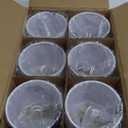 LAMPWELL MEMO Clip-on Chandelier Fabric Lamp Shades,Set of 6,Small Drum,5.2"5.2"H5.2",Linen, Handmade,Modern Trendy Decorative,ONLY FOR CANDLE BULB,White
