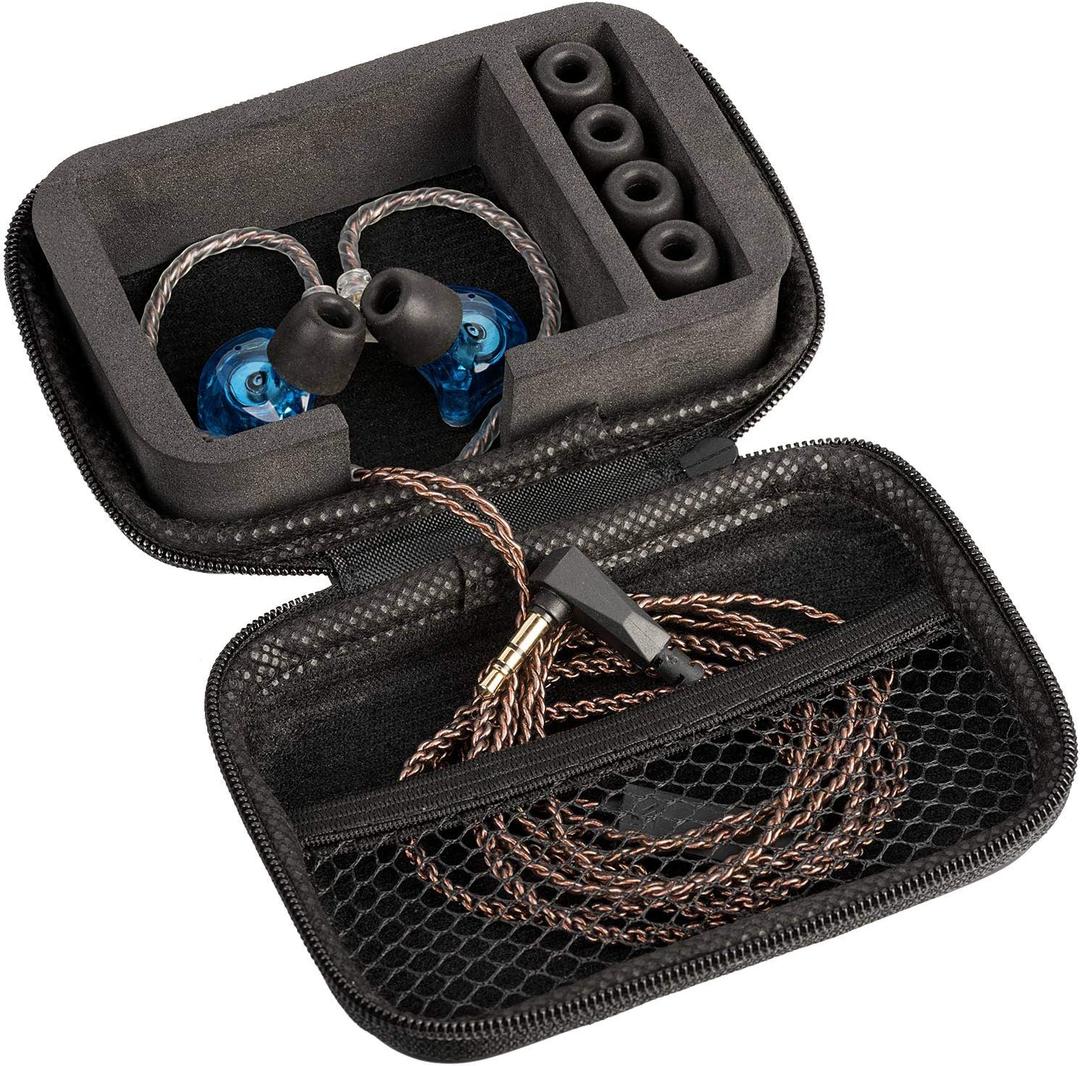 IEM Case for in-Ear Monitors, Headphones & Earbuds  EVA Travel Storage Bag for KZ ZS10/ZS10 Pro/ZSN/ZST/ZEX/AS10/AS16, CCZ ZC02/Melody, CCA CRA, Shure SE215, Moondrop Chu, KBEAR KS1, TANGZU Waner
