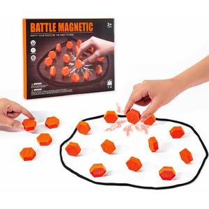 20-Piece Magnetic Chess Game with Textured Stones & Rope | Strategic Standing Play for Kids & Adults | Family, Party, Travel & Camping Puzzle Strategy Games