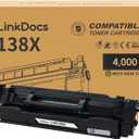 LinkDocs 138X Toner Cartridge Replacement for HP 138X W1380X Toner Cartridge (with New Chip) Used with HP LaserJet Pro 3001dw MFP 3101fdw Printers
