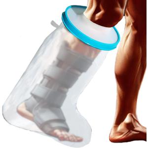 Tideshake - 100% Waterproof Extra Wide Leg Cast Cover for Showering, Reusable Extra Large Adult Short Leg Cast Protector, Cast Bag for Shower, Cast Cover for Showering Foot