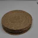13 in Round Woven Placemats Plate Chargers Set of 10, Boho Farmhouse Rustic Woven Place Mats for Dining Table Decor, Rattan Wicker Table Mats Jute Braided Chargers for Dinner Plates (13 Inch Set of 10, Natural Color)