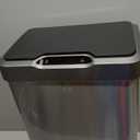 EKO Mirage-T 50 Liter / 13.2 Gallon Touchless Rectangular Motion Sensor Trash Can, Brushed Stainless Steel Finish