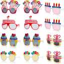 Funny Sunglasses & Costume Masks for Birthday Parties, Multi-Shaped Novelty Shades to Add Humor to Any Festivity