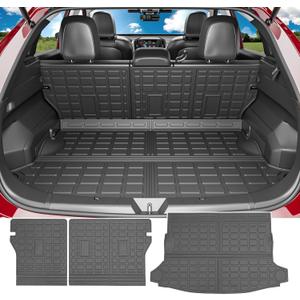 powoq Cargo Mat Compatible with 2024 2025 Subaru Crosstrek Impreza Trunk Mat Backrest Cargo Liner TPE Trunk Liner Replacement for 2024 2025 Subaru Crosstrek Accessories