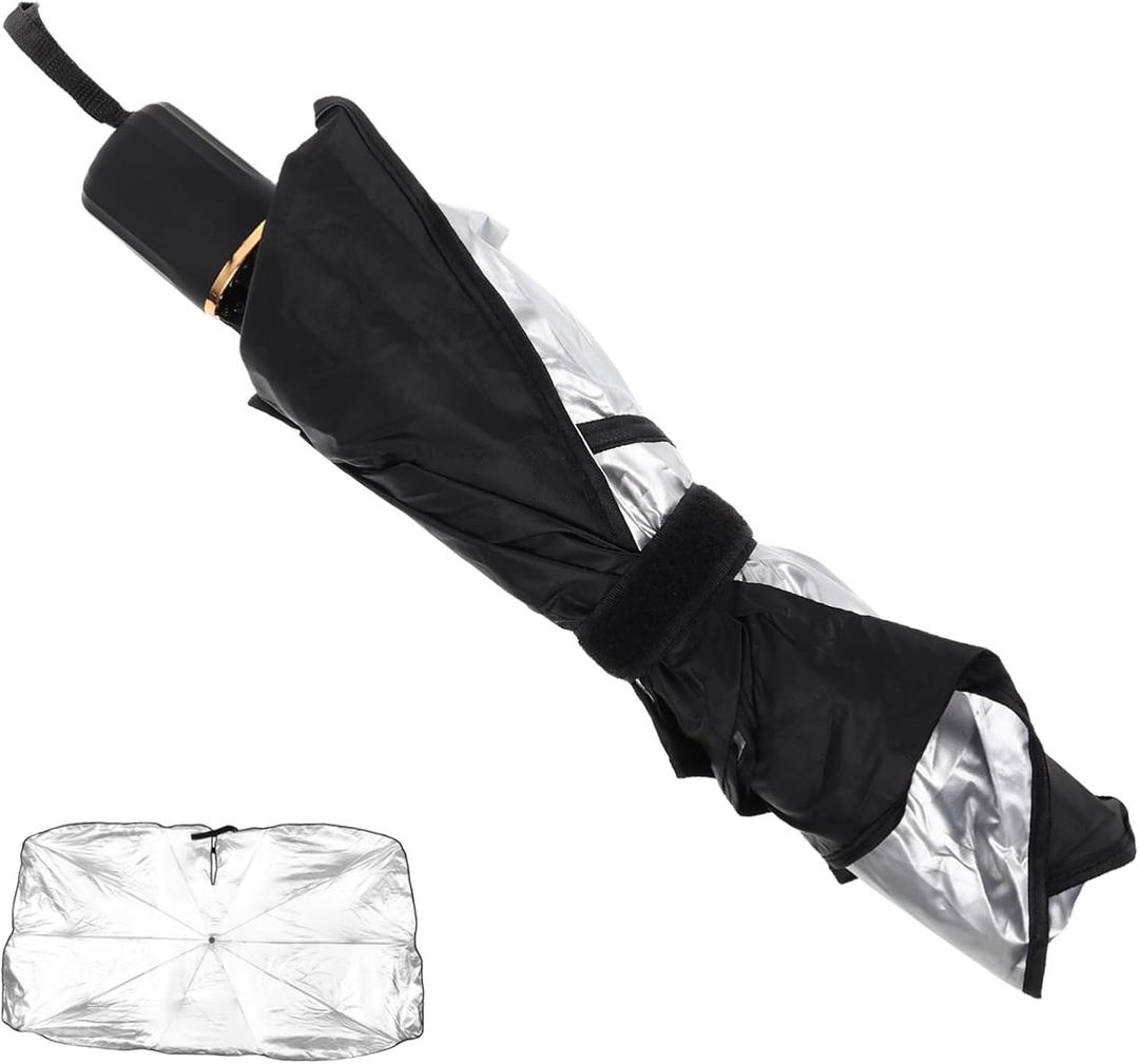 Healifty Windshield Sun Shade Umbrella for Cars Compact and Portable Car Sunshade Efficient Heat Easy Installation and Foldable Design for Use