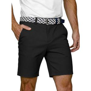JEMLDL Mens Casual Shorts with 6 Pockets 7" Quick Dry Golf Shorts Stretch Flat Front Hybrid Shorts Elastic Waistband, Size: M