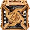 Puzzle Potato Tesla Box - Electronic Puzzle Box - Escape Room Game in a Box - Brain Teaser - 3D Wooden Puzzle for Adults - Money Puzzle Box for Cash Gift - Birthday GiftBox MoneyBox
