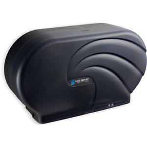 SJMR4090TBK - San Jamar Oceans Twin 9amp;quot; JBT Toilet Tissue Dispenser