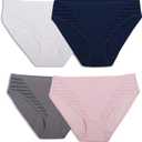 Fruit of the Loom Women's Breathable Underwear, Moisture Wicking Keeps You Cool & Comfortable, (5, Coolblend - Hi Cut - 4 Pack - Colors May Vary)