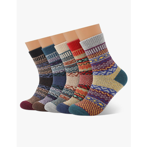 Wool Socks for Women, Crew Boot Warm Sock for Hiking Trekking Work Outdoor Winter Gifts for Women Mom Her