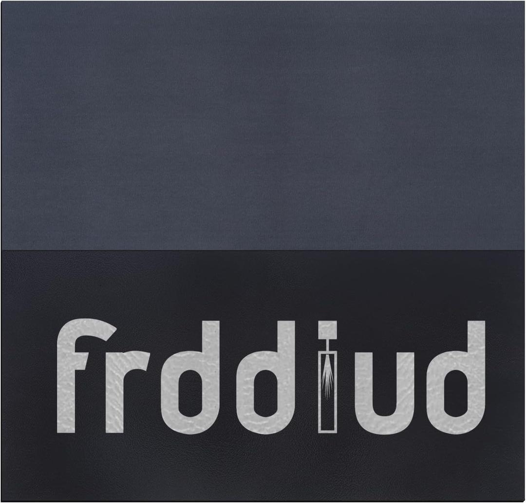 Frddiud Laserable Leather Sheets, 12" x 24"Laserable Leatherette Patch, CO2 Laser Engraving Supplies, Faux Leather for Crafting Tools,Leather Wallets (Black/Silver)