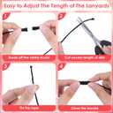 AFRITEE 2025 Christmas Lanyards with ID Holder - Cute Santa Claus Gingerbread Man Detachable Lanyard to Hang ID Card and Keys